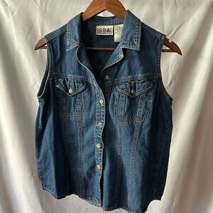 Bill blass Denim Sleeveless Vest